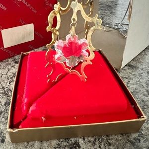 Reed and Barton silver plate and crystal snowflake ornament